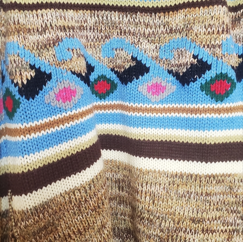 Vintage Helen Sue Southwestern Cardigan Sweater Jacket Size Large Multicolored - Picture 5 of 5